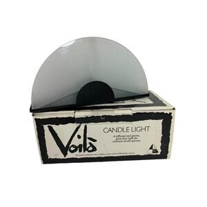 Voila Candle Holder Tea Light Diffused Glare Free 1990s Satin Glass Demilune